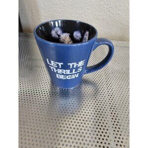 Six Flags Over Georgia Let The Thrills Begin Blue Coffe Mug Souvenir